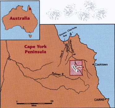 Image of far North Queensland map - Jump to image if you click